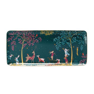 Sara Miller Woodland Tales Sandwich Tray, Deer & Robin